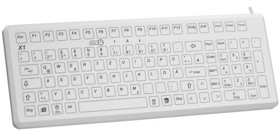 Kliniktaugliche Tastatur X1 mit vollständig glatter Bedienoberfläche